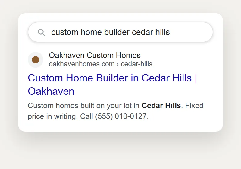 A Page For Every Town: construction website