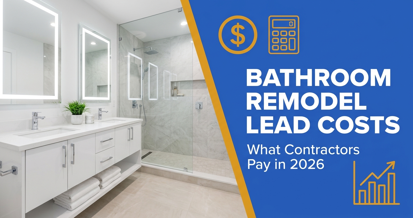 Bathroom Remodel Lead Costs - What Contractors Pay in 2026